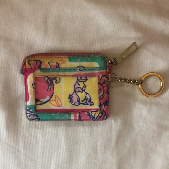 Lilly Pulitzer Bunny pattern key fob wallet - Picture 2 of 2